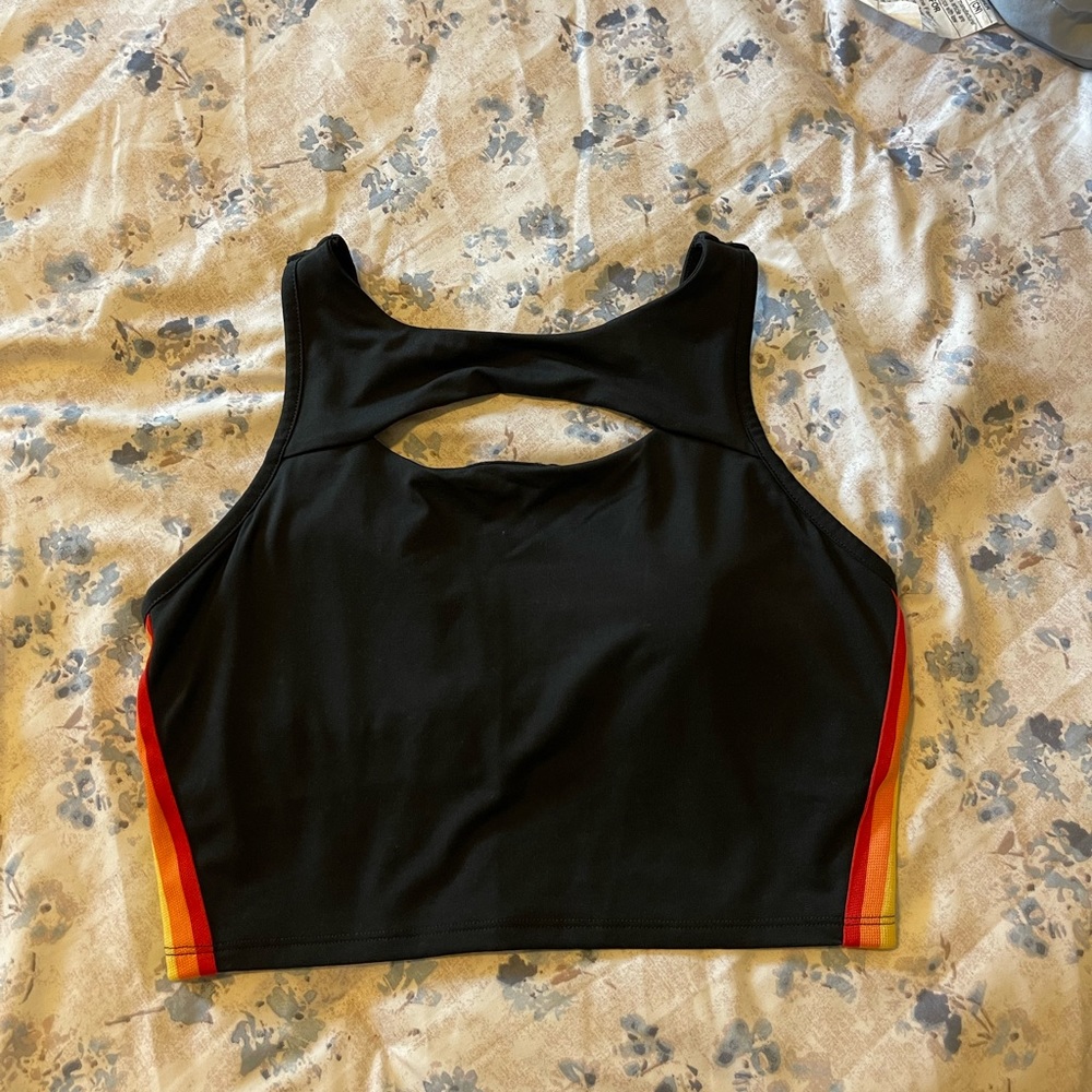 So Good Black/Rainbow Sports Bra
